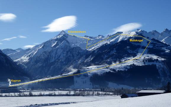 Valle di Kaprun: Dimensione dei comprensori sciistici – Dimensione Kitzsteinhorn/Maiskogel - Kaprun