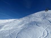 Terreno di neve fresca presso il Bräma Jet