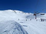 Pendii di neve fresca nel Captains Basin