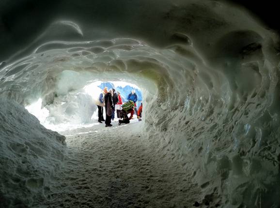 Accesso alla discesa Vallée Blanche