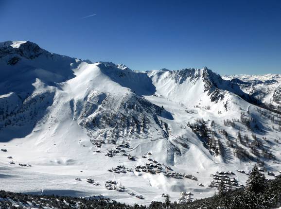 Vista dal Sareis in direzione Malbun e Silberhorn