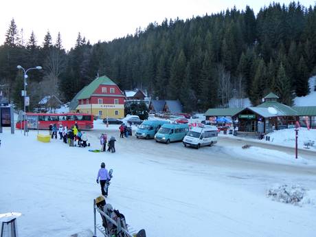 Černá hora - Pec: Accesso nei comprensori sciistici e parcheggio – Accesso, parcheggi Pec pod Sněžkou
