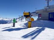 Potente cannone da neve a Samnaun