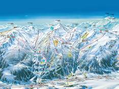Mappa delle piste Serre Chevalier - Briançon/Chantemerle/Villeneuve-la-Salle/Le Monêtier-les-Bains