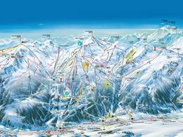 Mappa delle piste Serre Chevalier - Briançon/Chantemerle/Villeneuve-la-Salle/Le Monêtier-les-Bains