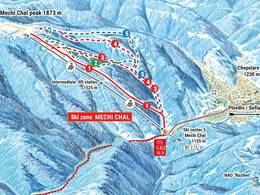 Mappa delle piste Mechi Chal - Chepelare