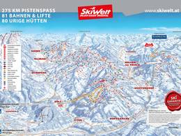 Mappa delle piste SkiWelt Wilder Kaiser-Brixental