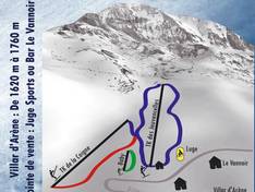 Mappa delle piste Villar d'Arène