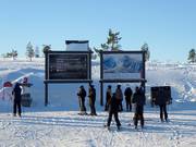 Mappa delle piste e segnaletica delle piste nell’area sciistica Tandådalen/Hundfjället