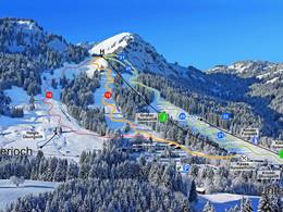 Mappa delle piste Spieserlifte - Unterjoch