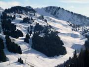 Vista sulle piste Ranfolly a Les Gets