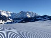 Preparazione perfetta delle piste davanti all'Hochkönig