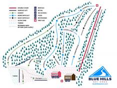 Mappa delle piste Blue Hills