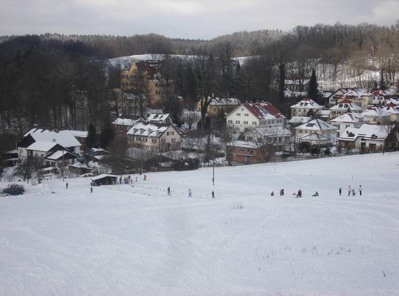 Vista sulla pista e Leutstetten