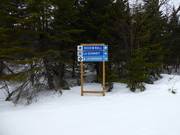 Segnaletica delle piste nell’area sciistica Stoneham