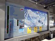 Tabella panoramica con tabella di apertura alla stazione a valle