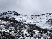 Vista sulla zona esperti presso la seggiovia quadrupla Interceptor