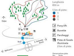 Mappa delle piste Prato (Leventina)