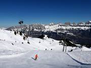 Pista di media difficoltà sotto il Maschgenkamm