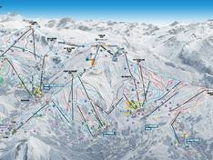 Mappa delle piste Les Sybelles - Le Corbier/La Toussuire/Les Bottières/St Sorlin/St Jean d’Arves