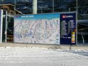 Mappa delle piste alla stazione a valle