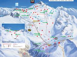 Mappa delle piste Hintertuxer Gletscher (Ghiacciaio dell'Hintertux)