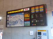 Tabellone informativo alla stazione a valle di Bad Ragaz