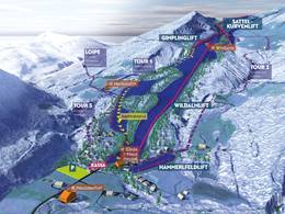 Mappa delle piste Heutal - Unken