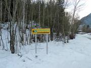 Segnaletica delle piste nel comprensorio sciistico