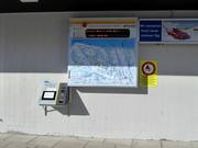 Pannello informativo presso la stazione a valle con informazioni aggiornate