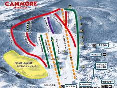 Mappa delle piste Canmore Ski Village - Higashikawa