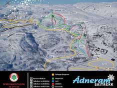 Mappa delle piste Ådneram Skitrekk