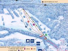 Mappa delle piste Nezdice na Šumavě