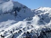 Piste allo Zehnerkar dalla prospettiva del versante opposto