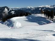 Vista sul lago di accumulo