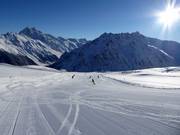Pista facile e larga sull'altopiano dello Schafberg