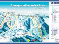 Mappa delle piste Veľká Rača