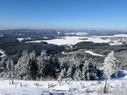 Vista dal monte Plešivec/Pleßberg (1.028 m)