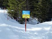 Segnaletica delle piste a Balderschwang