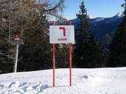 Segnaletica delle piste nell’area sciistica Schwemmalm