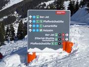Segnaletica delle piste Hochfügen