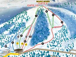 Mappa delle piste Moiwa