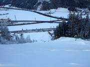 Discesa a valle nera verso Zell am Ziller