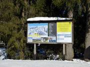 Mappa delle piste con informazioni operative aggiornate presso la stazione a valle Kurvenlift