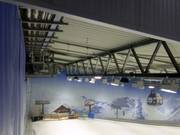 Cannone da neve sul soffitto nell'Alpenpark Neuss