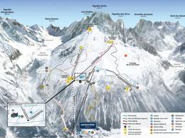 Mappa delle piste Grands Montets - Argentière (Chamonix)