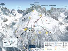 Mappa delle piste Grands Montets - Argentière (Chamonix)