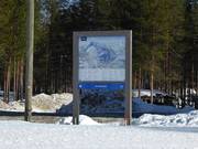 Mappa delle piste nel comprensorio sciistico