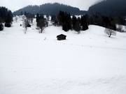 Vista sulla pista facile a Saxeten