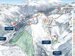 Mappa delle piste Balme/Les Autannes - Vallorcine/Le Tour